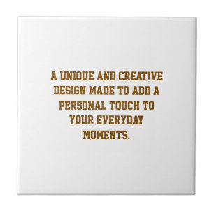 Create Your Own Ceramic Tile, Small Tile