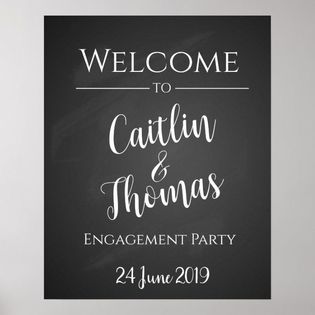 Create your own chalkboard party sign (Front)