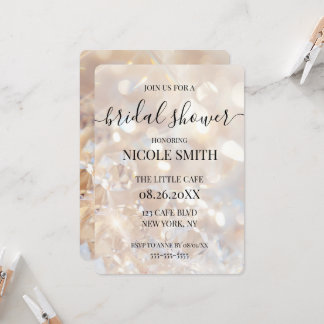 Create Your Own Champagne Crystals Bridal Shower Invitation
