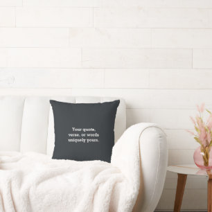 Create Your Own Charcoal Black Minimalist Modern L Cushion