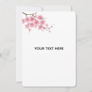 Create Your Own Charry Blossom Flower Thank You Card