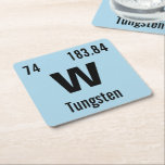 Create Your Own Chemistry Element Square Paper Coaster<br><div class="desc">Customize this fun chemistry periodic table of the elements coaster. Enter in your favorite element or create your own! Change the chemical element name, symbol, atomic number and atomic mass. Click customize to change the background color or make further edits. Makes a great gift idea for the chemist, scientist or...</div>