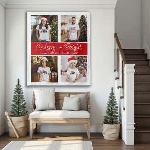 Create Your Own Christmas 4 Photo Collage Tapestry