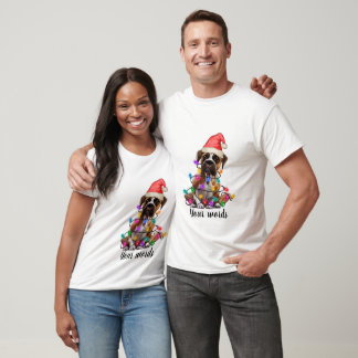 Create Your Own Christmas Bull Mastiff Dog T-Shirt