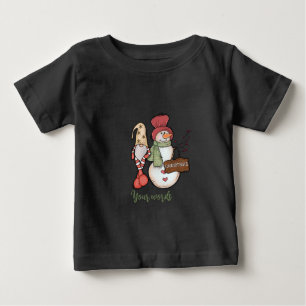 Create Your Own Christmas Gnome & Snowman Baby T-Shirt