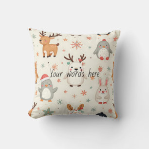 Create Your Own Christmas Kawaii Animals Cushion