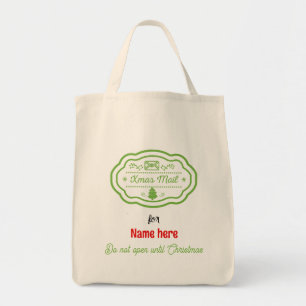 Create Your Own Christmas Mail Gift Sack Tote Bag