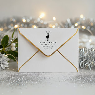 Create Your Own Christmas Reindeer Family Address Self-inking Stamp