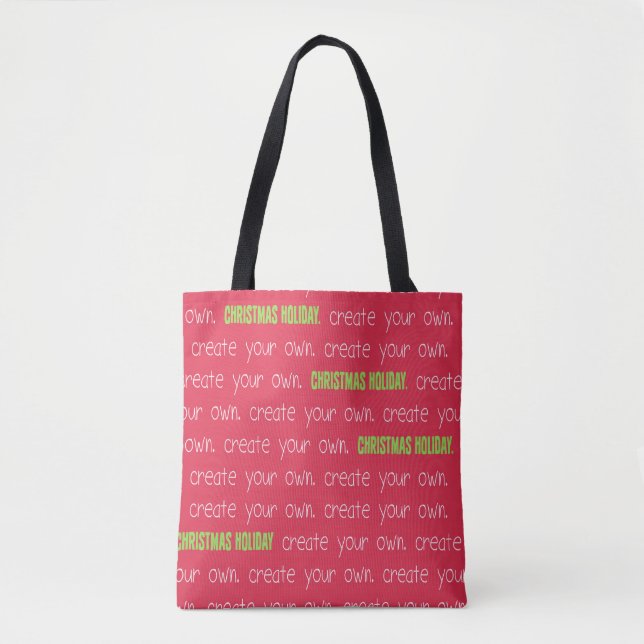 Create Your Own Christmas Small Christmas Stocking Tote Bag (Front)