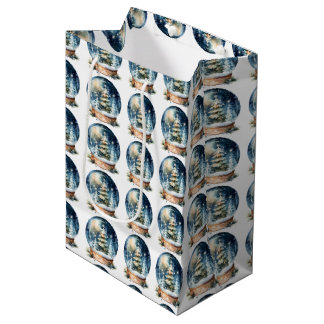 Create Your Own Christmas Tree Snow Globe Medium Gift Bag