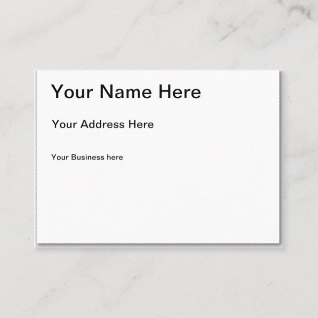 Create Your Own Chubby Business Card (Front)