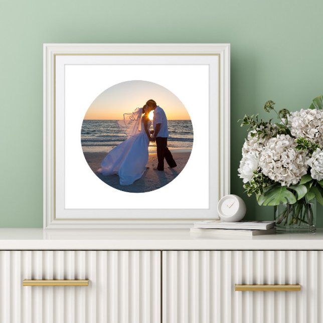 Create Your Own Circle Shape Wedding Photo Poster (Create Your Own Circle Shape Wedding Photo Poster)