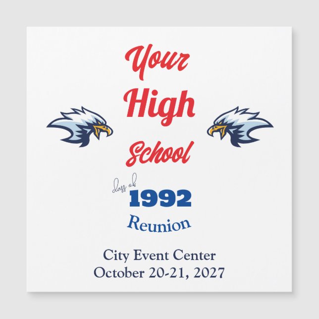 Create Your Own Class Reunion Save the Date Magnet (Front)