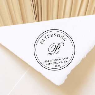 Create Your Own Classic Monogram Return Address Rubber Stamp