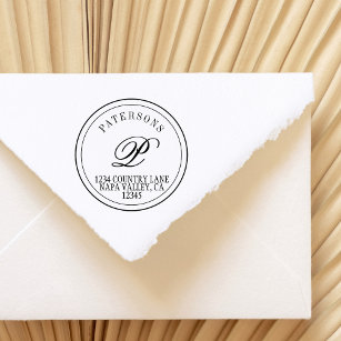 Create Your Own Classic Monogram Return Address Self-inking Stamp