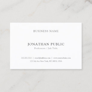 Create Your Own Clean Elegant Modern Easy Plain Business Card