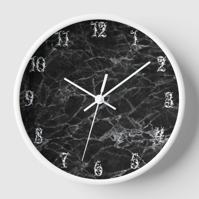 CREATE YOUR OWN CLOCK WITH WHITE FANCY NUMERS (Front)