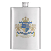Create Your Own Coat of Arms Blue Gold Lion Emblem
