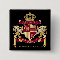 Create Your Own Coat of Arms Red Gold Lion Emblem