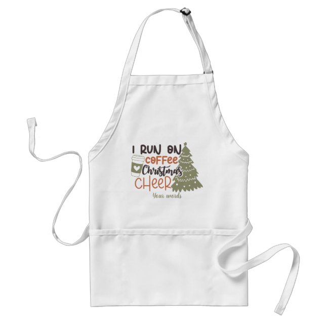 Create Your Own Coffee Christmas Cheer Standard Apron (Front)