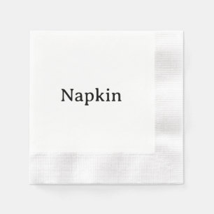 Create Your Own Coined Cocktail White Napkin