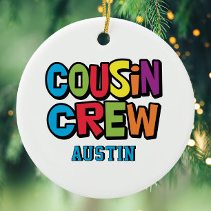 Create Your Own Colorful Cousin Crew  Ceramic Ornament