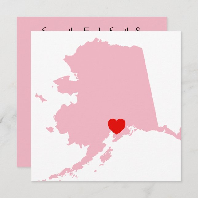Create Your Own Colour Alaska Wedding Invitation (Front/Back)
