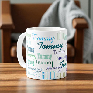 Create your own colour name pattern coffee mug