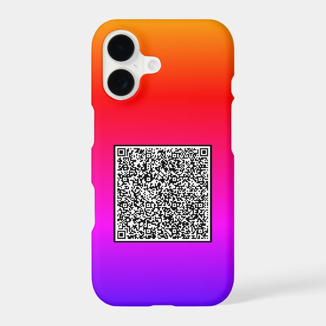 Create Your Own Colour QR Code iPhone Case (Back)