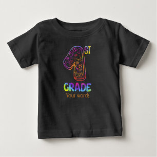 Create Your Own Colourful 1st Grader Baby T-Shirt