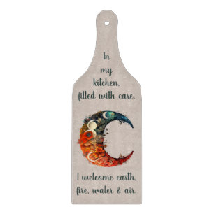 Create Your Own Colourful 3D Floral Boho Moon Cutting Board