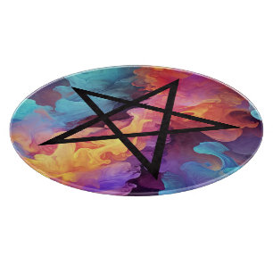 Create Your Own Colourful Alcohol Ink Plumes Cutting Board