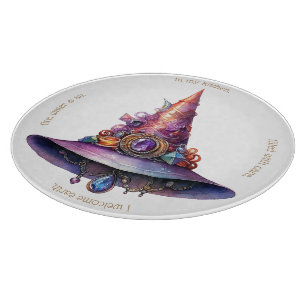 Create Your Own Colourful Bejeweled Witch Hat Cutting Board