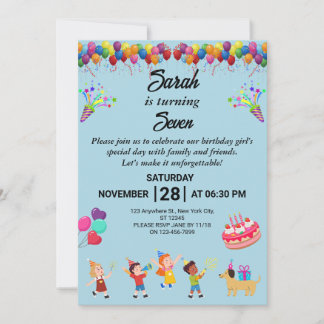 Create Your Own Colourful Birthday Party Invite