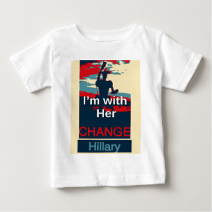 Create Your Own Colourful Change I am With Her Baby T-Shirt