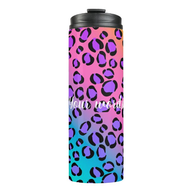 Create Your Own Colourful Cheetah Print Thermal Tumbler (Front)