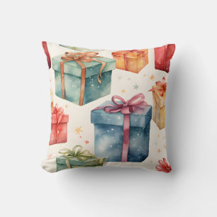Create Your Own Colourful Christmas Bows & Boxes Cushion
