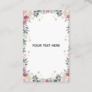 Create Your Own Colourful Floral Border Business Card
