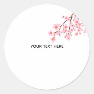 Create Your Own Colourful Floral Border Classic Round Sticker