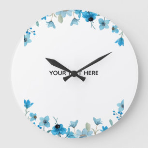 Create Your Own Colourful Floral Border  Large Clock