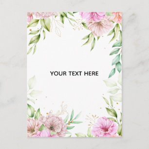 Create Your Own Colourful Floral Border Postcard