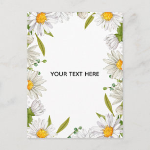 Create Your Own Colourful Floral Border Postcard