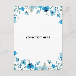 Create Your Own Colourful Floral Border Postcard