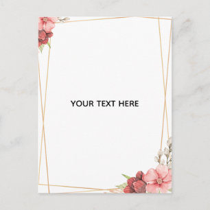 Create Your Own Colourful Floral Border Postcard