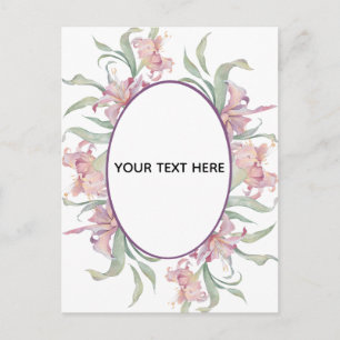 Create Your Own Colourful Floral Border Postcard