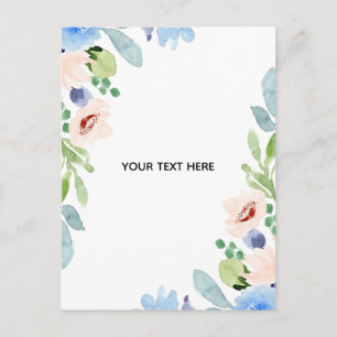 Create Your Own Colourful Floral Border Postcard