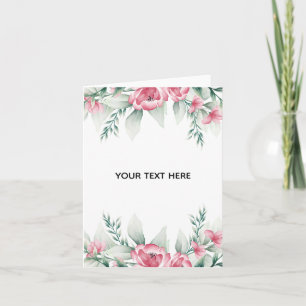 Create Your Own Colourful Floral Border  Thank You Card