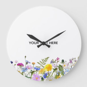 Create Your Own Colourful Floral Large Clock