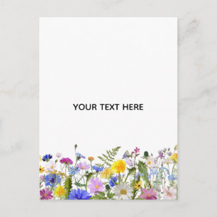 Create Your Own Colourful Floral  Postcard