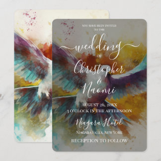 Create Your Own Colourful Painted Dove Invitation